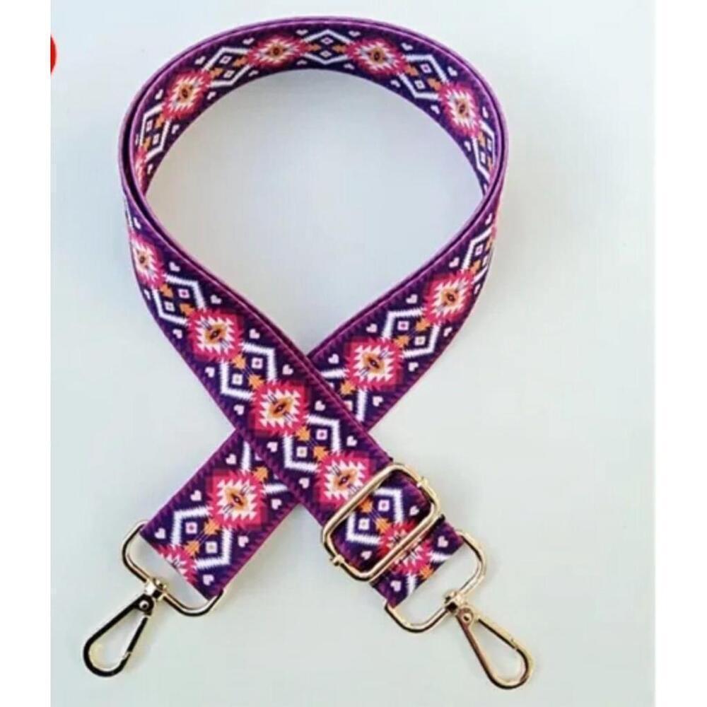 Vibrant Purple Geometric Belt